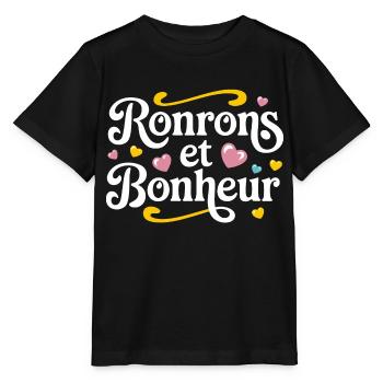 Ronrons et bonheur - T-shirt bio MINI CREATOR Stanley/Stella Enfant - noir - Devant - Mikhail (115cm)