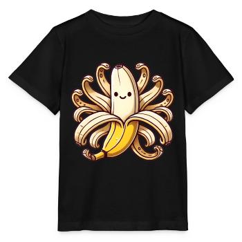 Playful OctoBanana Illustration - Stanley/Stella MINI CREATOR Kids’ T-Shirt - black - Front - Mikhail (115cm)