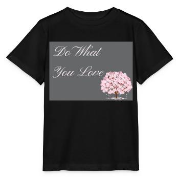 Do What You Love dark grey with pink text - Stanley/Stella MINI CREATOR Kids’ T-Shirt - black - Front - Mikhail (115cm)