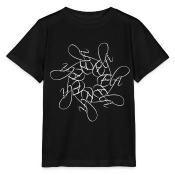 Elfi Nom Nom Mandala - T-shirt bio MINI CREATOR Stanley/Stella Enfant - noir - Devant - Mikhail (115cm)