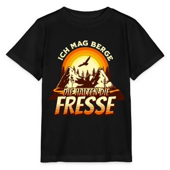 I like mountains that keep their mouths shut Hiking motif - Stanley/Stella MINI CREATOR Kids’ T-Shirt - black - Front - Mikhail (115cm)