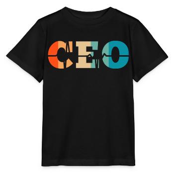 Battement de cœur rétro Chief Executive Officer - T-shirt bio MINI CREATOR Stanley/Stella Enfant - noir - Devant - Mikhail (115cm)