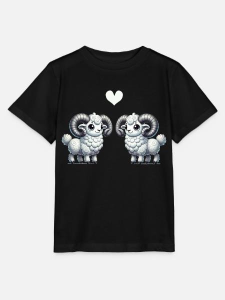 widder cartoon love - Stanley/Stella Kinder T-Shirt MINI CREATOR - Schwarz