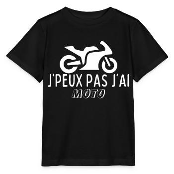 Ich kann kein Motorrad haben - Stanley/Stella Kinder T-Shirt MINI CREATOR  - Schwarz - Vorne - Mikhail (115cm)
