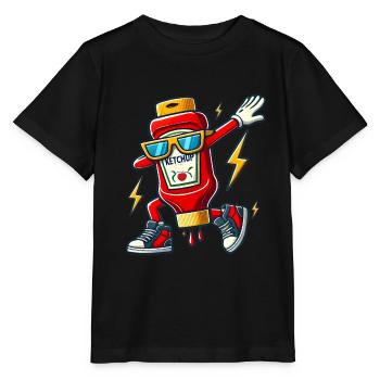 Conception de bouteille de ketchup Dab - T-shirt bio MINI CREATOR Stanley/Stella Enfant - noir - Devant - Mikhail (115cm)