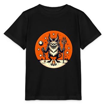 Krampusnacht Unfug Illustration - Stanley/Stella Kinder T-Shirt MINI CREATOR  - Schwarz - Vorne - Mikhail (115cm)