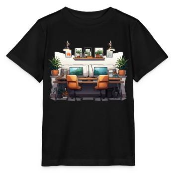 Havre de création - T-shirt bio MINI CREATOR Stanley/Stella Enfant - noir - Devant - Mikhail (115cm)