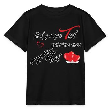 Gesunder Valentinstag - Stanley/Stella Kinder T-Shirt MINI CREATOR  - Schwarz - Vorne - Mikhail (115cm)