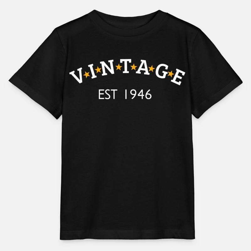 Vintage est 1946 - T-shirt bio MINI CREATOR Stanley/Stella Enfant - noir