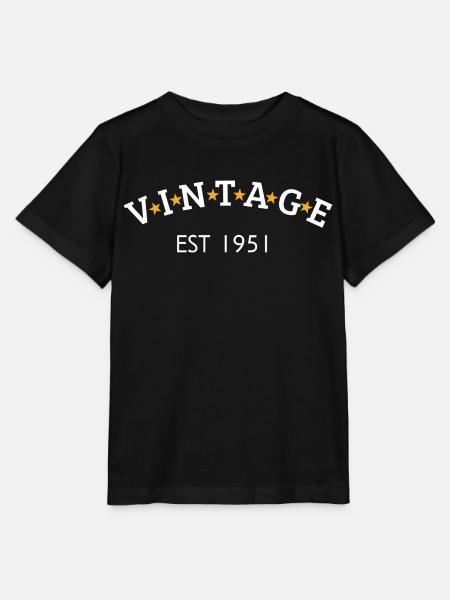 Vintage est 1951 - Stanley/Stella T-shirt MINI CREATOR til børn - sort