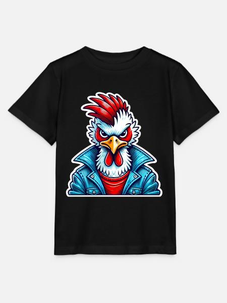 Stylische Vogel in Jeansjacke - Stanley/Stella Kinder T-Shirt MINI CREATOR - Schwarz