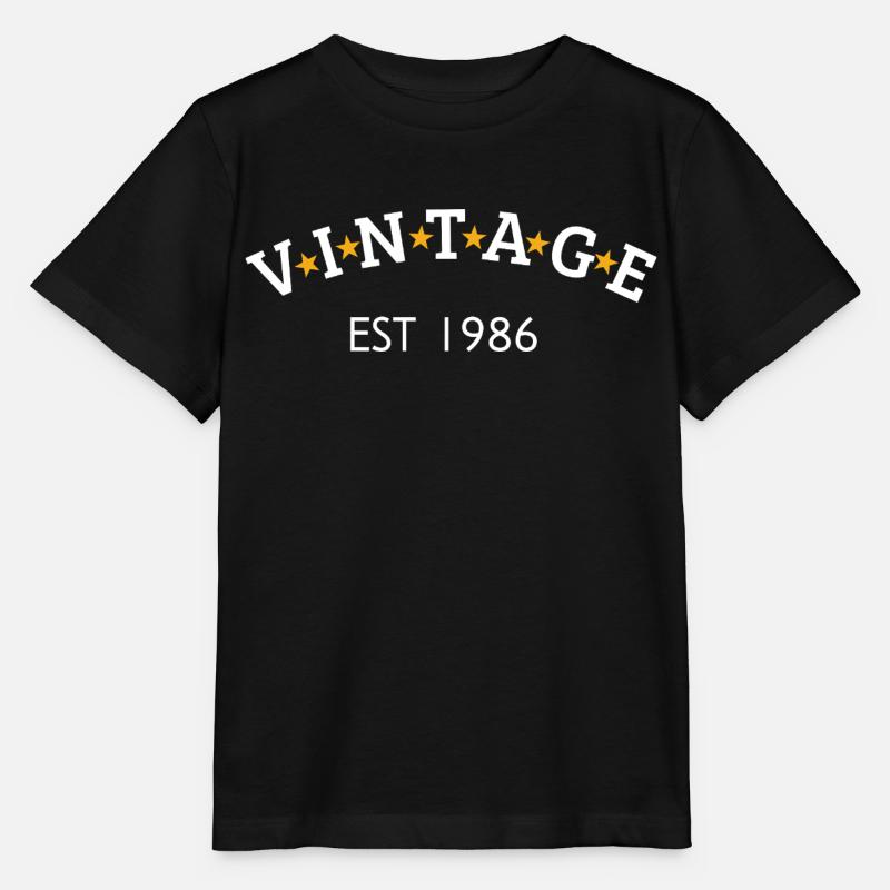 Vintage est 1986 - T-shirt bio MINI CREATOR Stanley/Stella Enfant - noir