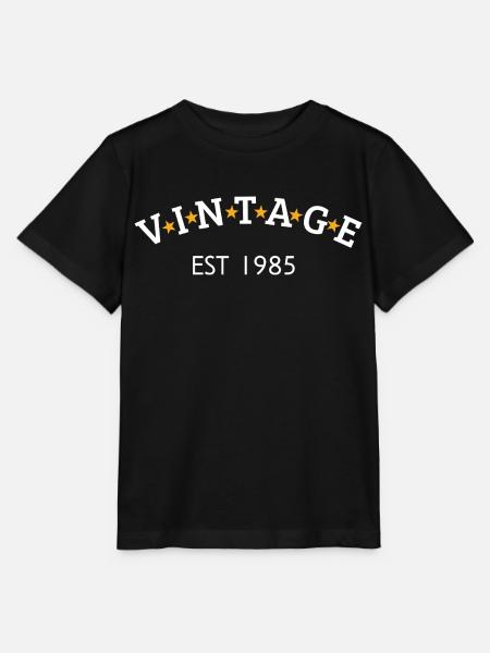 Vintage is 1985 - Stanley/Stella MINI CREATOR Kids’ T-Shirt - black