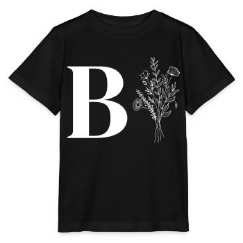 Minimalist flowers - Stanley/Stella MINI CREATOR Kids’ T-Shirt - black - Front - Mikhail (115cm)