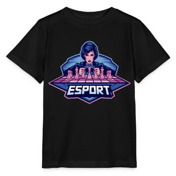 Queen Chess Pieces Sketch eSport Spiel - Stanley/Stella Kinder T-Shirt MINI CREATOR  - Schwarz - Vorne - Mikhail (115cm)