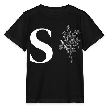 Minimalistische Blumen - Stanley/Stella Kinder T-Shirt MINI CREATOR  - Schwarz - Vorne - Mikhail (115cm)