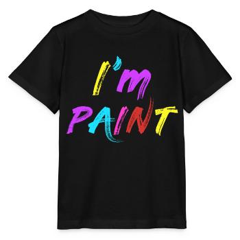 I'M PAINT - I Love to Finger Paint - Finger Paints - Stanley/Stella MINI CREATOR Kids’ T-Shirt - black - Front - Mikhail (115cm)
