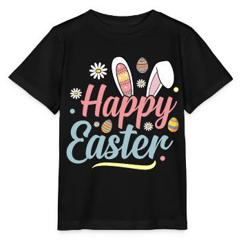 Joyeuses Pâques - T-shirt bio MINI CREATOR Stanley/Stella Enfant - noir - Devant - Mikhail (115cm)