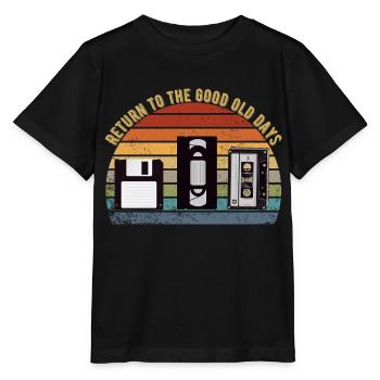 Nostalgia of the 90s - Stanley/Stella MINI CREATOR Kids’ T-Shirt - black - Front - Mikhail (115cm)