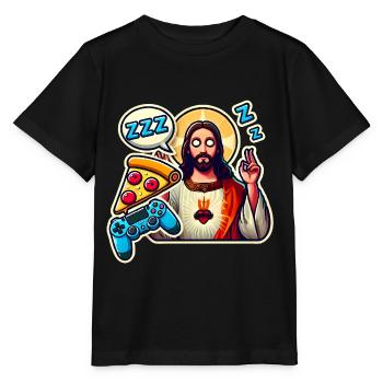 Pixel Gamer Life Manger Dormir Respawn - T-shirt bio MINI CREATOR Stanley/Stella Enfant - noir - Devant - Mikhail (115cm)
