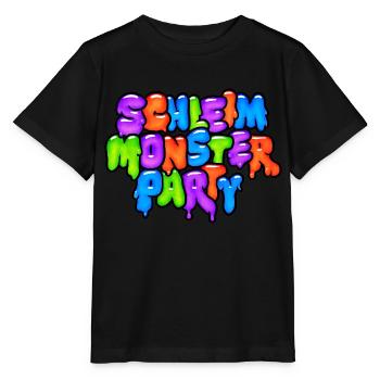 Slime Monster Party - Stanley/Stella MINI CREATOR Kids’ T-Shirt - black - Front - Mikhail (115cm)