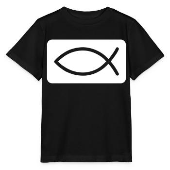 Fisch Christlich Jesus - Stanley/Stella Kinder T-Shirt MINI CREATOR  - Schwarz - Vorne - Mikhail (115cm)