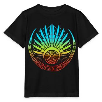 aztec Maya kalender Inka - Stanley/Stella Kinder T-Shirt MINI CREATOR  - Schwarz - Vorne - Mikhail (115cm)