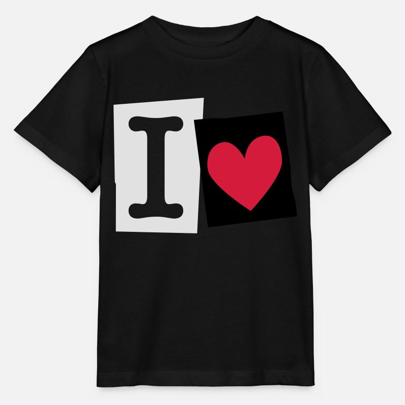 I Love (cutter font) - T-shirt bio MINI CREATOR Stanley/Stella Enfant - noir
