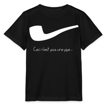 ceci n'est pas une pipe. - Stanley/Stella Kinder T-Shirt MINI CREATOR  - Schwarz - Vorne - Mikhail (115cm)