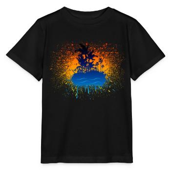 Île Graffiti - T-shirt bio MINI CREATOR Stanley/Stella Enfant - noir - Devant - Mikhail (115cm)