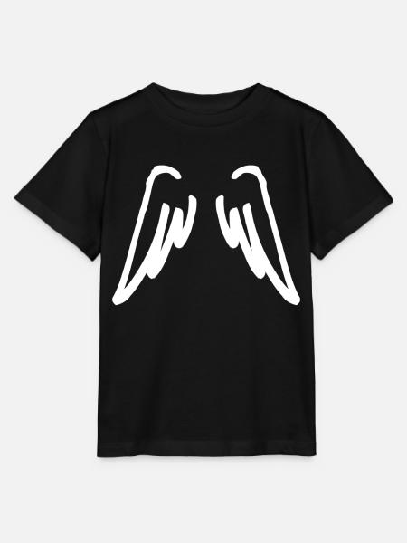 ailes d'ange blanches - T-shirt bio MINI CREATOR Stanley/Stella Enfant - noir