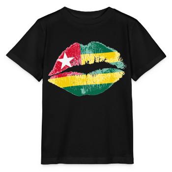 Kiss (Togo) - T-shirt bio MINI CREATOR Stanley/Stella Enfant - noir - Devant - Mikhail (115cm)