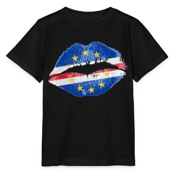 Kiss (Cap-Vert / Cap Vert) - T-shirt bio MINI CREATOR Stanley/Stella Enfant - noir - Devant - Mikhail (115cm)