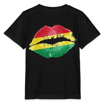 Kiss (Bolivie / Bolivie) - T-shirt bio MINI CREATOR Stanley/Stella Enfant - noir - Devant - Mikhail (115cm)
