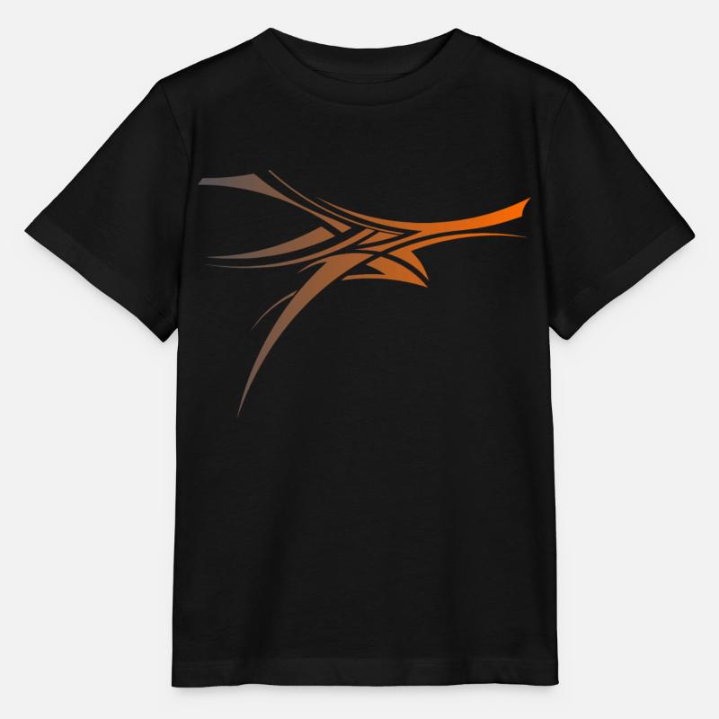 TeeCust n°5 orange - T-shirt bio MINI CREATOR Stanley/Stella Enfant - noir