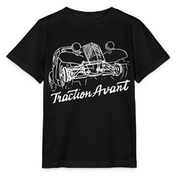 Traction Avant - T-shirt bio MINI CREATOR Stanley/Stella Enfant - noir - Devant - Mikhail (115cm)