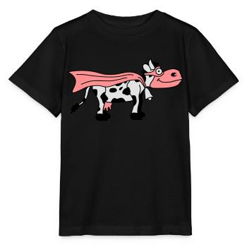 Super Cow Cartoon - T-shirt bio MINI CREATOR Stanley/Stella Enfant - noir - Devant - Mikhail (115cm)