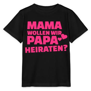 Heiratsantrag - Stanley/Stella Kinder T-Shirt MINI CREATOR  - Schwarz - Vorne - Mikhail (115cm)