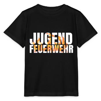 Jugendfeuerwehr feuer - Stanley/Stella Kinder T-Shirt MINI CREATOR  - Schwarz - Vorne - Mikhail (115cm)