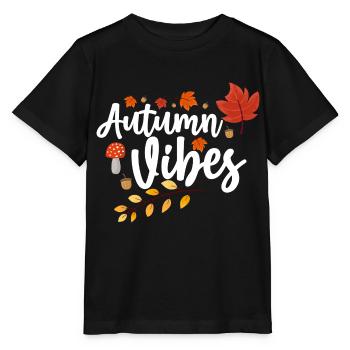 Herbst Vibes - Stanley/Stella Kinder T-Shirt MINI CREATOR  - Schwarz - Vorne - Mikhail (115cm)