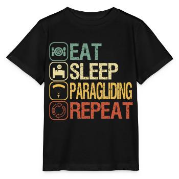 Paragliding - Stanley/Stella Kinder T-Shirt MINI CREATOR  - Schwarz - Vorne - Mikhail (115cm)