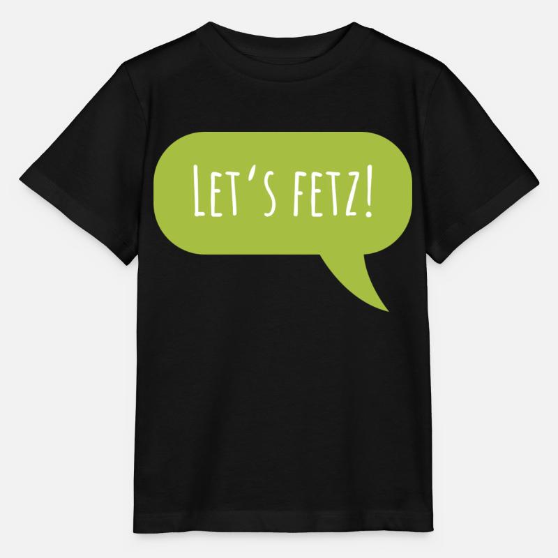 Design "Let's fetz" mit Sprechblase - Stanley/Stella Kinder T-Shirt MINI CREATOR - Schwarz