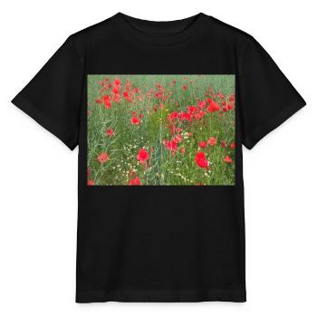Poppy meadow - Stanley/Stella MINI CREATOR Kids’ T-Shirt - black - Front - Mikhail (115cm)