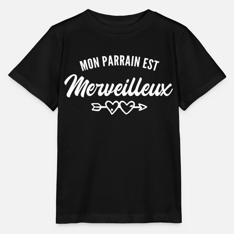 Mon parrain est merveilleux - T-shirt bio MINI CREATOR Stanley/Stella Enfant - noir