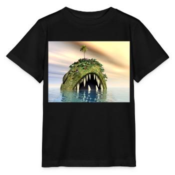 Monstre marin, Monstre marin, Île - T-shirt bio MINI CREATOR Stanley/Stella Enfant - noir - Devant - Mikhail (115cm)