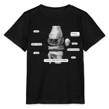 Composants du genou - T-shirt bio MINI CREATOR Stanley/Stella Enfant - noir - Devant - Mikhail (115cm)
