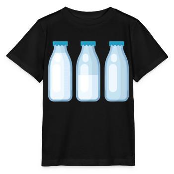 lait - T-shirt bio MINI CREATOR Stanley/Stella Enfant - noir - Devant - Mikhail (115cm)