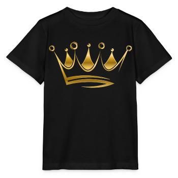 Couronne d’or - T-shirt bio MINI CREATOR Stanley/Stella Enfant - noir - Devant - Mikhail (115cm)