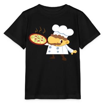 Chef Tasty Pizza - Stanley/Stella MINI CREATOR Kids’ T-Shirt - black - Front - Mikhail (115cm)