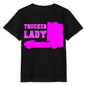 Trucker Lady, Trucker Babes, Trucker Girl LKW TIR - T-shirt bio MINI CREATOR Stanley/Stella Enfant - noir - Devant - Mikhail (115cm)